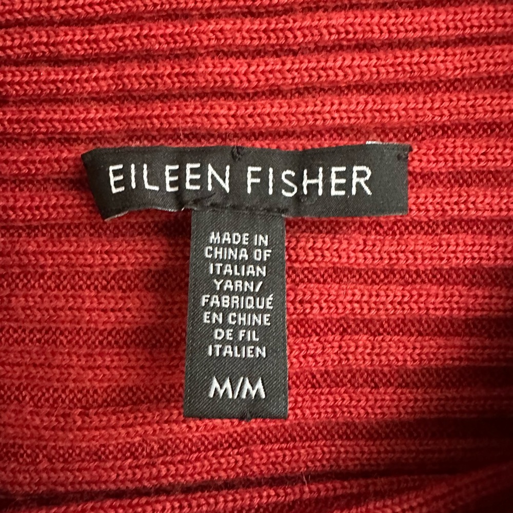 Eileen Fisher Extra Fine Wool Ribbed Turtleneck Sweater - Picture 2 of 4